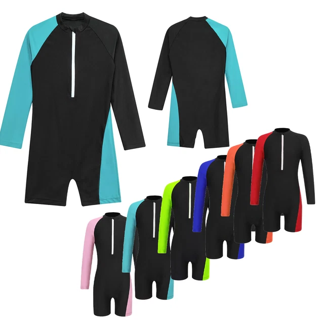 Costume Bagno Bambini Con Maniche Corte UPF 50+ - Protezione Solare E Zip Frontale - Foto 9