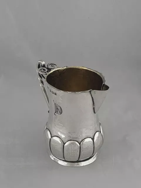 Sterling Silver CREAM JUG 1905 Birmingham JOHN BARRETT Antique Arts & Crafts