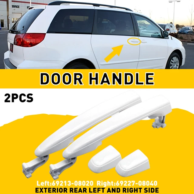 2x For Toyota Sienna 2004-10 Rear Left+Right Sliding Door Door Handle 6921308020