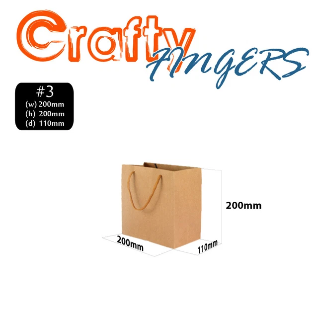 BULK BROWN KRAFT CRAFT PAPER GIFT CARRY BAGS Paper HANDLES