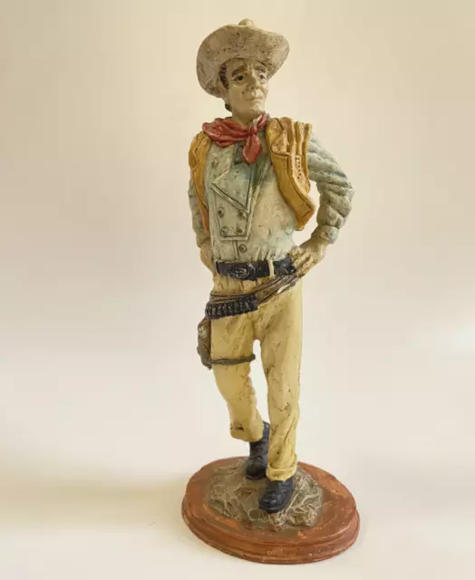 Western Sculpture Cowboy Figurine, 9.2 Inches Tall Vintage, Beautiful,