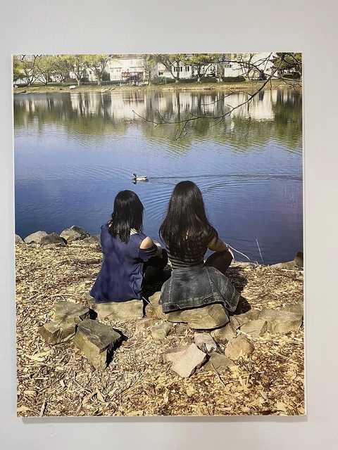 Best Friends 16x20 Original Art Canvas Nature Unique Photo Image Beautiful Girls