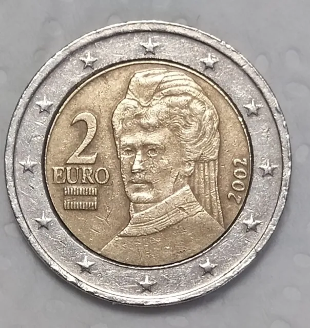 Moneda de 2 euros de Austria año 2002  bertha von suttner 3