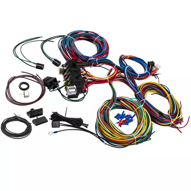 Wiring Harness 21 Circuit UNIVERSAL Rod Extra long Wires Kit for Coil ACC