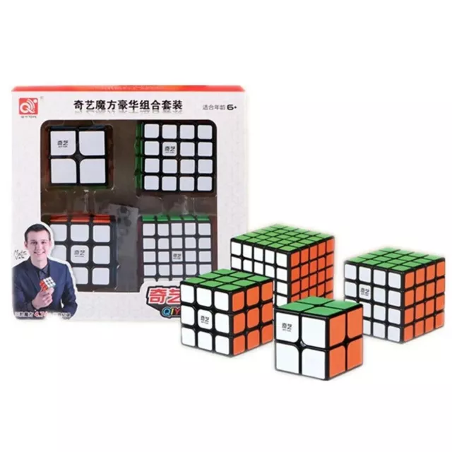 Qiyi XMD Speed Cube Set Magic Cube enthält 2x2 3x3x3 4x4x4 5x5x5 Stickeless...