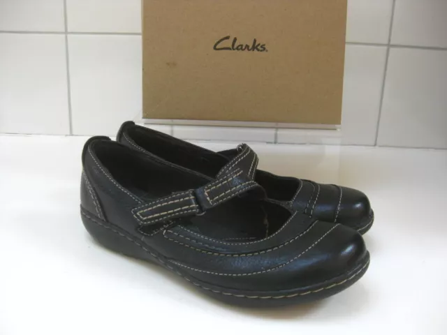 CLARKS UNSTRUCTURED 4 MARY JANES SHOES flats leather comfort ARTISAN ...