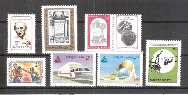 Ungarn 3747A plus 6 folgende Marken aus 1985 postfrisch -T2750