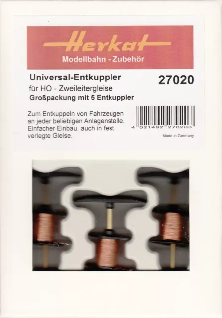 Acoplador subterráneo pista H0 1/87 Herkat 27020 H0 para vía de 2 escaleras 5 unidades - O