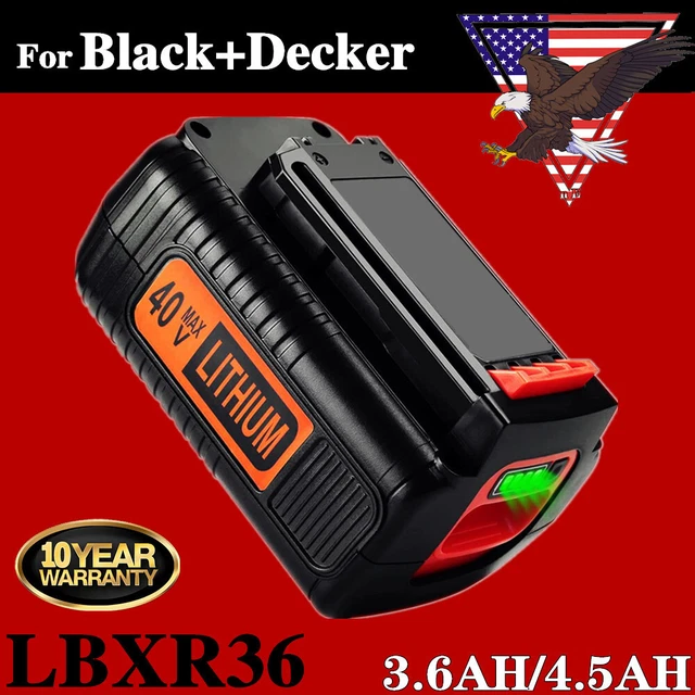 40V Lithium Battery for Black and Decker LBXR36 3.6AH/4.5AH 40 Volt Max LBX2040