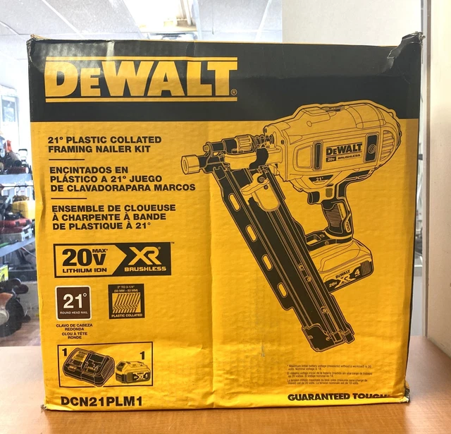 DEWALT DCN21PLM1 20V Brushless 21* Plastic Collated Framing Nailer Kit NEW
