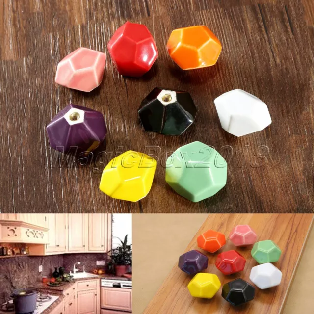 Vintage Rhombus Door Handles Kitchen Cabinet Cupboard Drawer Wardrobe Pull Knobs