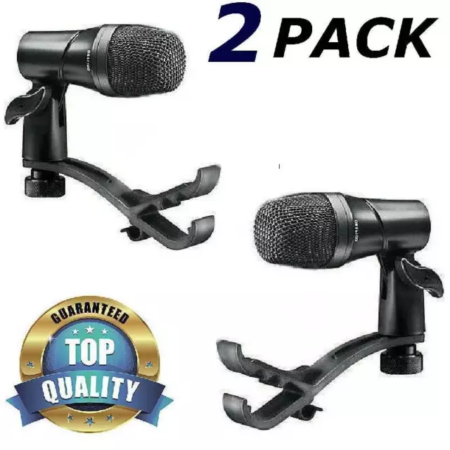 Mics For Drum Set Snare+Tom Floor Toms Cajon DRST 100+2 Drumset Microphone Clips