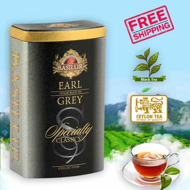 Basilur Specialty Classic Earl Grey Tea Premium Pure Ceylon Black Loose Leaf Tin