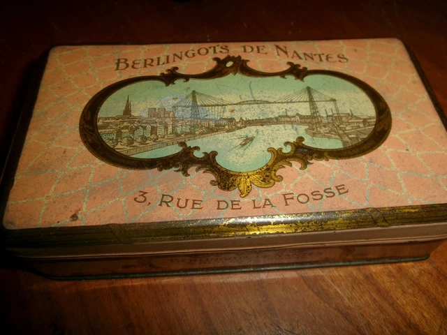 Ancienne Boîte à Nougat De Montélimar En Fer, Métal, Rectangulaire, Vintage