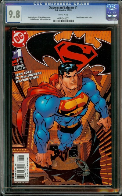 Superman Batman #1 1st Print Superman Cover CGC 9.8 White Pages