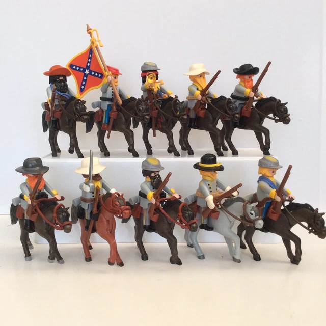PLAYMOBIL SOLDIERS Western Confederate Mounted Infantry X 10 Figures playmobil-soldiers-western-confederate-mounted-infantry-x-10-figures