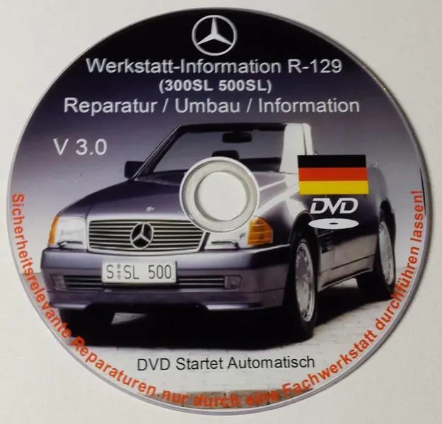 Mercedes R-129 WIS Werkstatthandbuch Reparaturanleitung DVD Deutsch