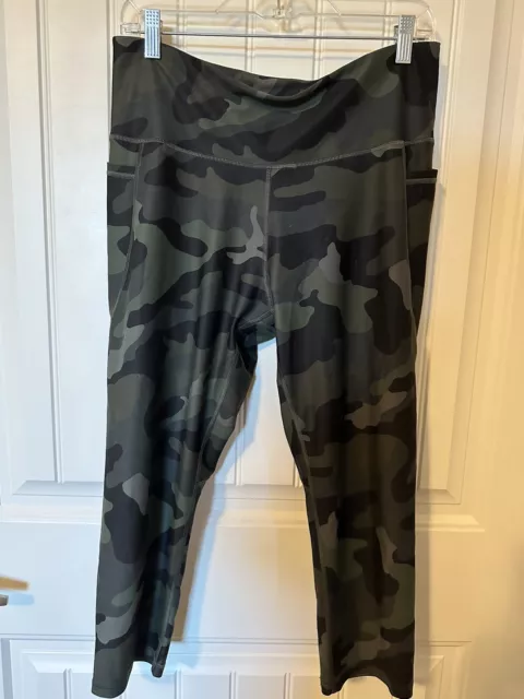 OLD NAVY ACTIVE Gray Leggings Womens XL Fitted Go-Dry $32.99