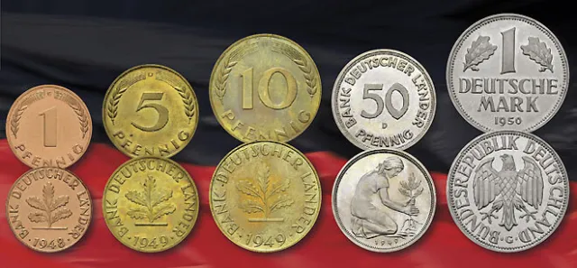 BRD Mark-Währung  verschiedene Münzen  Lots