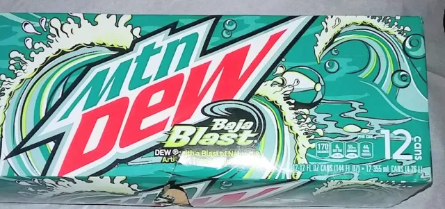 🎁😎🎁😎Taco Bell 🎁😎 2022 Baja Blast 🎁😎 12 Pack Cans Mtn Dew Mountain Dew