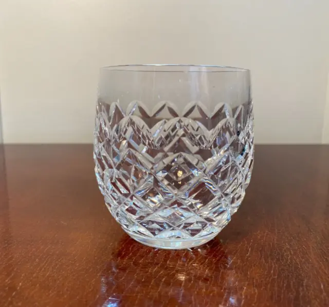 Vtg WATERFORD CRYSTAL Powerscourt 12 oz Roly-Poly Double Old-Fashioned Tumbler