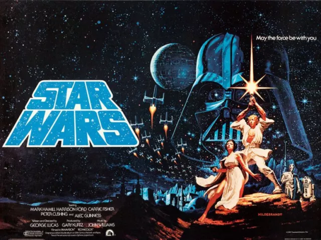 Affiche / Poster 76x160 B British Quad "Star Wars / La Guerre des étoiles'' 1977