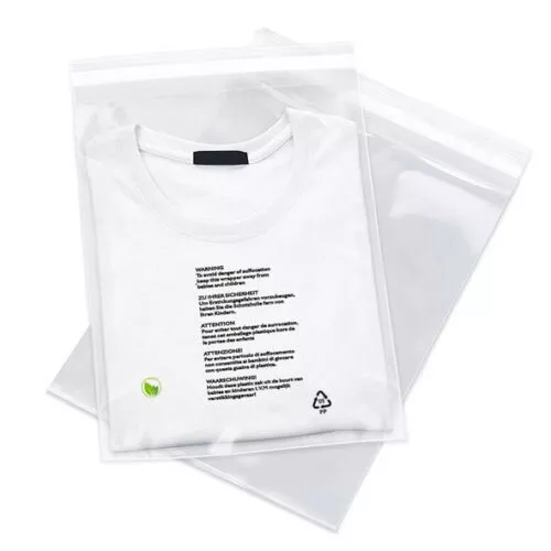 Garment bags clear cello plastic self seal packaging for Clothing T-Shirts etc 2