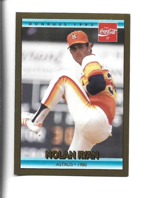 1992 Donruss Coca-Cola #14 Nolan Ryan card, Texas Rangers HOF