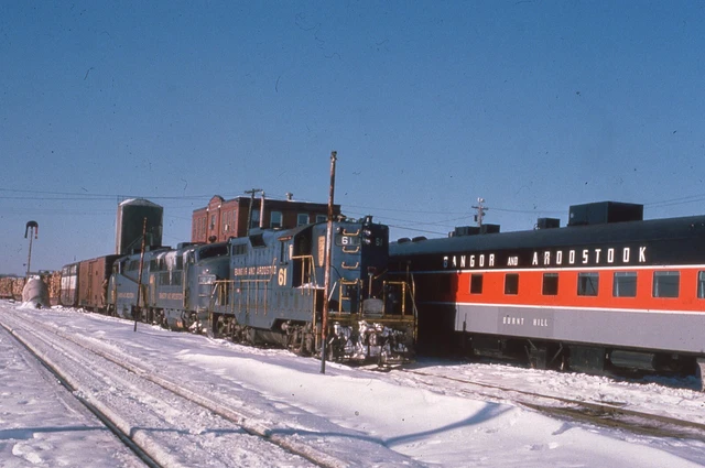 Duplicate  Train Slide Bangor & Aroostook GP-9  #61  12/1977 No Maine JCT