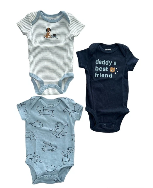 Carter’s Baby Boys 3 Months Short Sleeve Daddy’s Best Friend Bodysuit 3 Piece