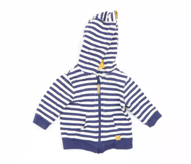 John Lewis Boys Multicoloured Striped Cotton Full Zip Jumper Size 0-3 Months