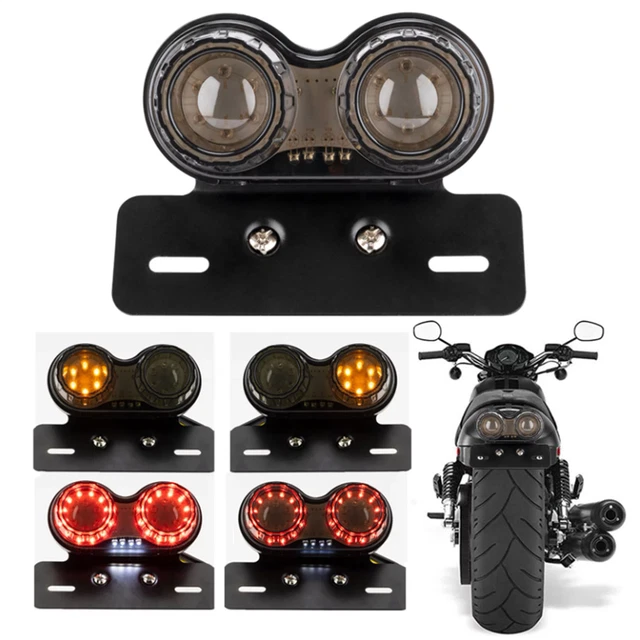 Fanale posteriore moto luce freno frecce lampada di scorrimento con supporto targa