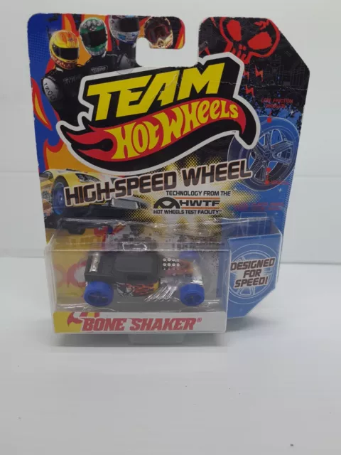 Hot Wheels Team High - Speed Wheel Bone Shaker Blue Wheels (D1) New On Card 1:64