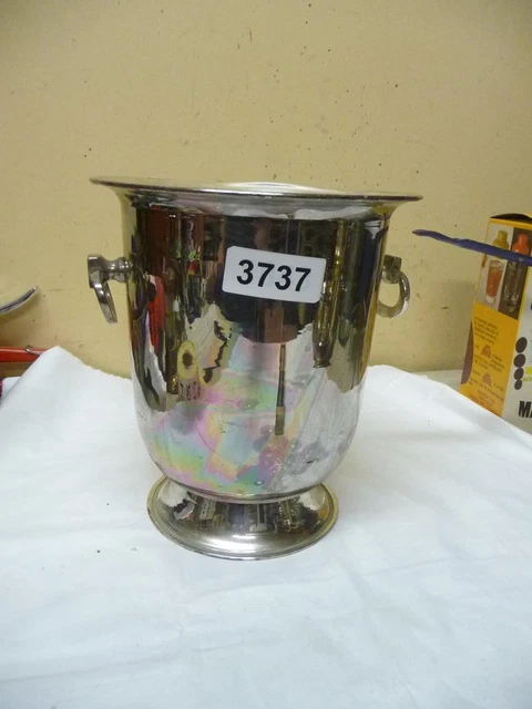 3737. Alter Sektkühler Sekt Kühler Kübel Pokal versilbert