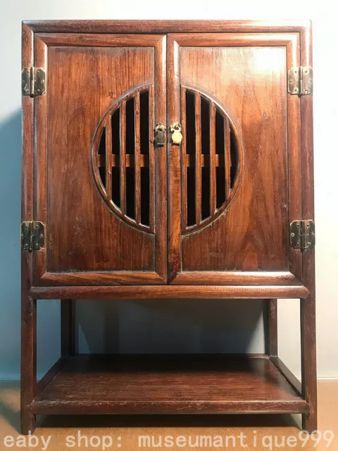 22.4'' Ancient Chinese Dynasty Huanghuali Wood cupboard cabinet Furniture