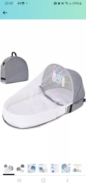 Foldable Baby Bassinet Foldable Infant Travel Bed Baby Sleeping Moses Basket Bed