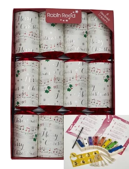 Robin Reed Christmas Crackers - Chime Bars - 13 Inch - 8 Pack