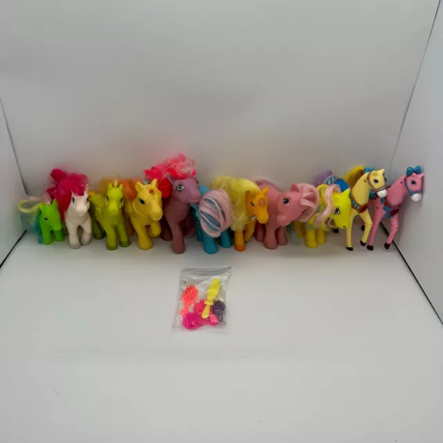 Vintage Lanard Hasbro Soma Toys 1980s & 1990s My Little Pony Figures Bulk Lot