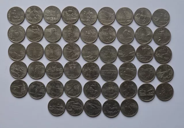 USA State Quarter dollar FULL Complete Set 50 Coins US America Denver (D) Mint