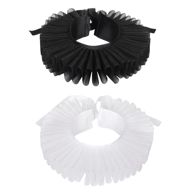 Gothic Tulle Ruffle Collar Adjustable for New Years Eve Photography Easter