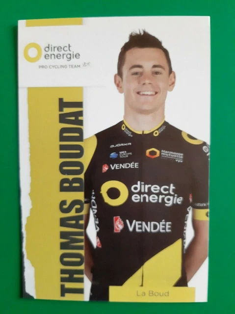 CYCLISME CARTE CYCLISTE THOMAS BOUDAT équipe DIRECT ENERGIE 2018