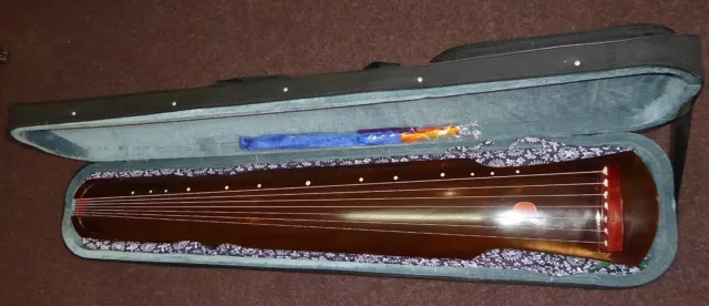 Chinese Guqin Traditional 7-Stringed Zither Instrument with Padded Bag