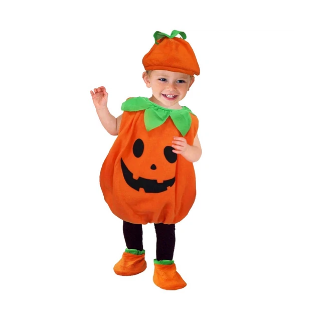 Costume da Zucca di Halloween per Bambini con Cappello Cosplay per Abiti da1145