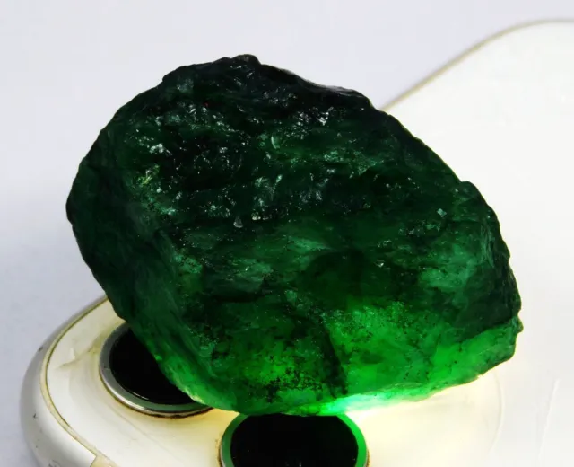 124.45 Ct Piedra preciosa suelta en bruto esmeralda verde colombiana natural