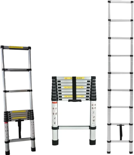 Scala Telescopica In Alluminio Pieghevole Portatile Estensibile Multiuso 150 Kg