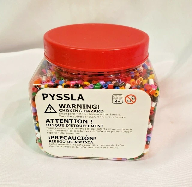 IKEA PYSSLA (PERLER) Beads Multi Color Rainbow Craft Beads With 4