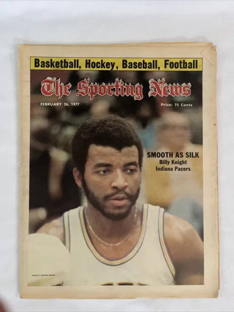 1977 Februar 26 The Sporting Nachrichten Billy Knight Indiana Pacers (MH340)