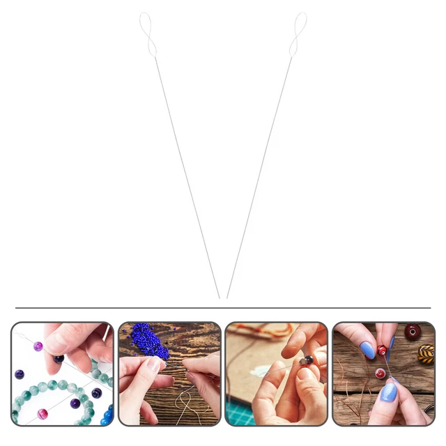 2 Pcs Nadeln Nähwerkzeug Perlennadel Zubehör Für Handstickereien Nadel Drehen
