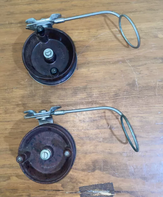 2 VINTAGE CHARLES ALVEY AND SON FISHING REEL - Made in Brisbane Australia