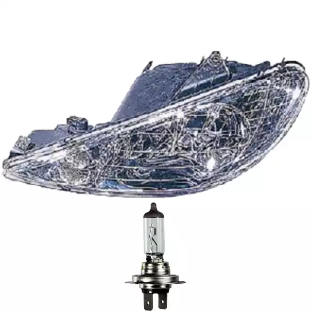 Faro Izquierdo para Peugeot 206Cc 2D 1.6 16V 2.0 S16 2A/C 1.4i 1.1i 2E / K.